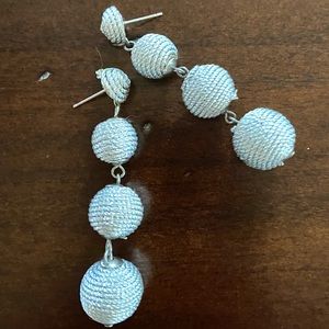 NEW Metallic Silver Bon Bon Ball Earrings.